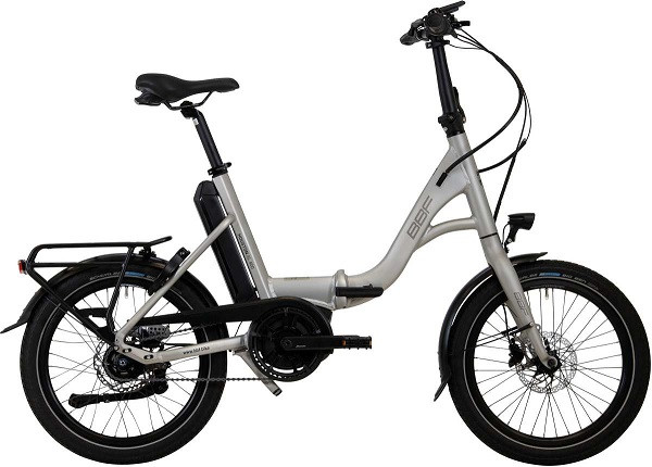 BBF E-Bike Faltrad 20" Houston AL400 400Wh Bosch Nexus 8-Gang RT DISC silber matt 44cm