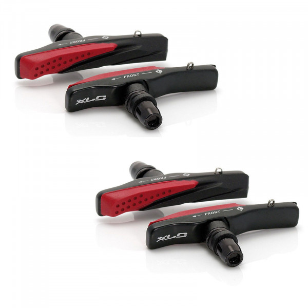 XLC V-Brake Bremsschuhe Cartridge BS-V03 72mm schwarz/rot 2 PAAR